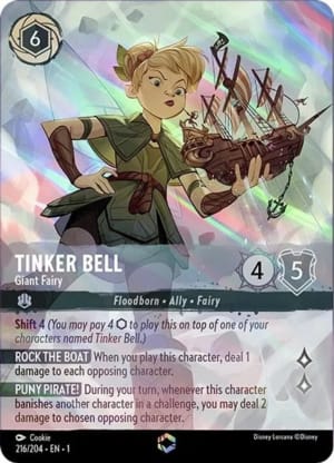 Tinker Bell Giant Fairy Alternate Art in Disney Lorcana